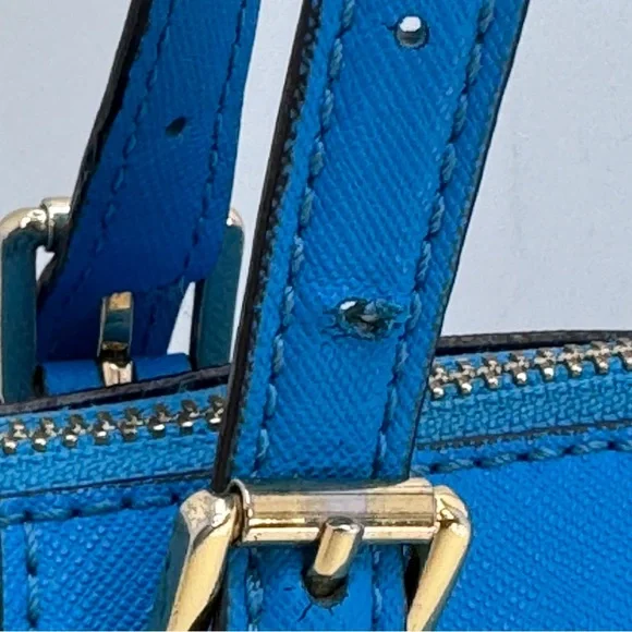 Michael Kors Large Electric Blue Saffiano Leather Top Zip Tote Shoulder Bag - Picture 5 of 16